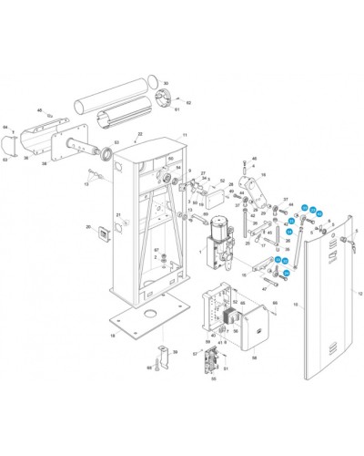 Дверца тумбы Came 119RIG063 в Туле Запчасти для шлагбаумов и автоматики Pintop.ru