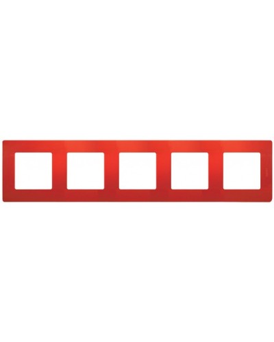Рамка 5 постов Etika красный Legrand 672535 в Туле Аксессуары для кабель-канала Pintop.ru